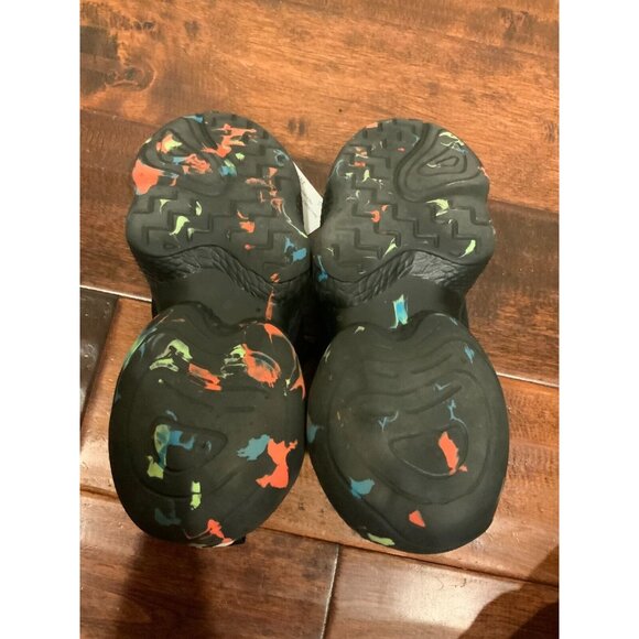 TSFD Black Mid-Top Top Sock Sneakers w/ Splatter Soles, Size 7 (US) 38 (EU) - Picture 7 of 7